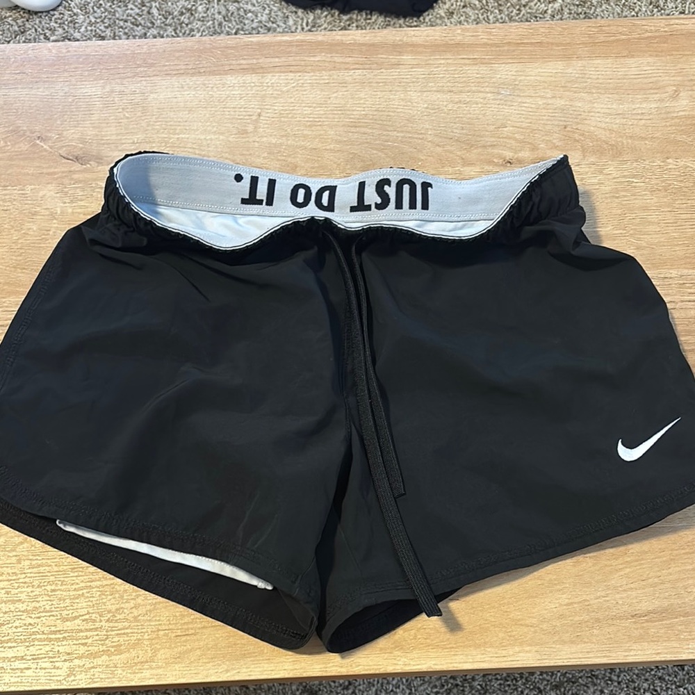 Nike Black Running Shorts with White Logo